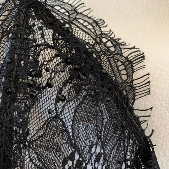 VS LACE BUNNY EARS Black Lace Crystal Costume Headband Halloween NEW main image 4